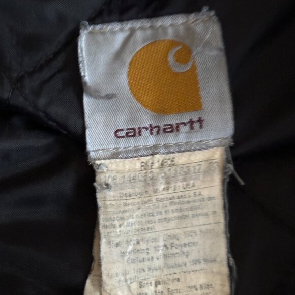Carhartt Jacket 4XL Tall Arctic Quilted Black J133 Nylon Canvas Extremes Coat - Picture 12 of 13
